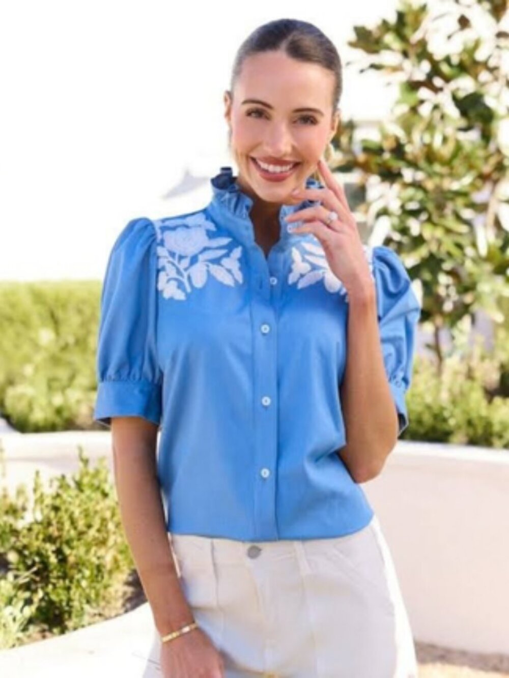 Hyacinth House Embroidered Blouse